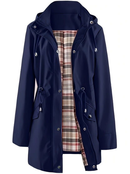 🧥LETZTER TAG 50 % RABATT🌧️💧Ultimative karierte wasserdichte Jacke für Damen🍃
