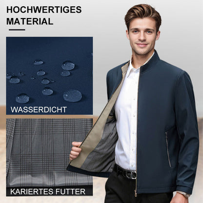 👑Fliwos® Herren Stehkragen Zipper Freizeitjacke