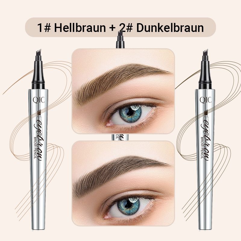🔥Kaufen Sie 1, erhalten Sie 1 kostenlos🔥 -Wasserdichter 3D Augenbrauenstift mit 4 Gabelspitzen