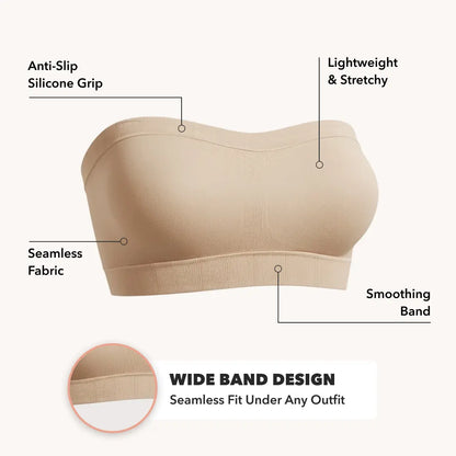 🌸👙 Verwandelbarer trägerloser Bandeau-BH – 2-in-1: mit oder ohne Träger, jetzt 50% Rabatt