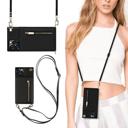 Crossbody-Etui für iPhone mit Kartenhalter