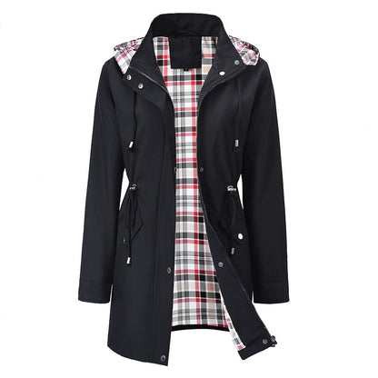 🧥LETZTER TAG 50 % RABATT🌧️💧Ultimative karierte wasserdichte Jacke für Damen🍃