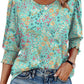 🌞Frühlingserwachen: 50% Rabatt!💝Elegante Business-Bluse mit 3/4-Arm & Smock-Bündchen – Bequem & Knitterfrei