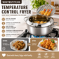 🍤 Nur für kurze Zeit: 50 % Rabatt! ⚡ Tempura-Fritteuse aus Edelstahl 201 – mit Thermometer, Abtropfgitter und tiefem Korpus ✨