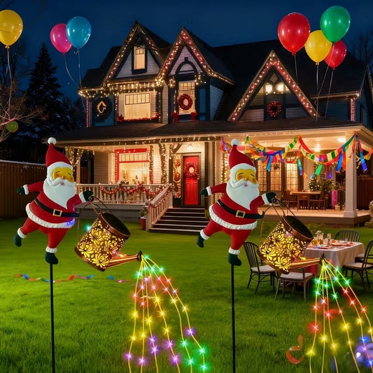 🎁🎅Weihnachts-Sonderverkauf – 50 % Rabatt💝Solare Santa-Gießkanne-Laterne🎄