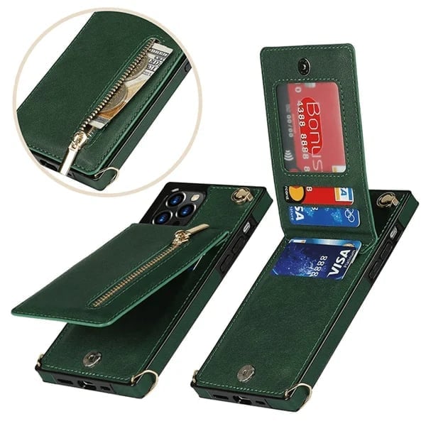 Crossbody-Etui für iPhone mit Kartenhalter