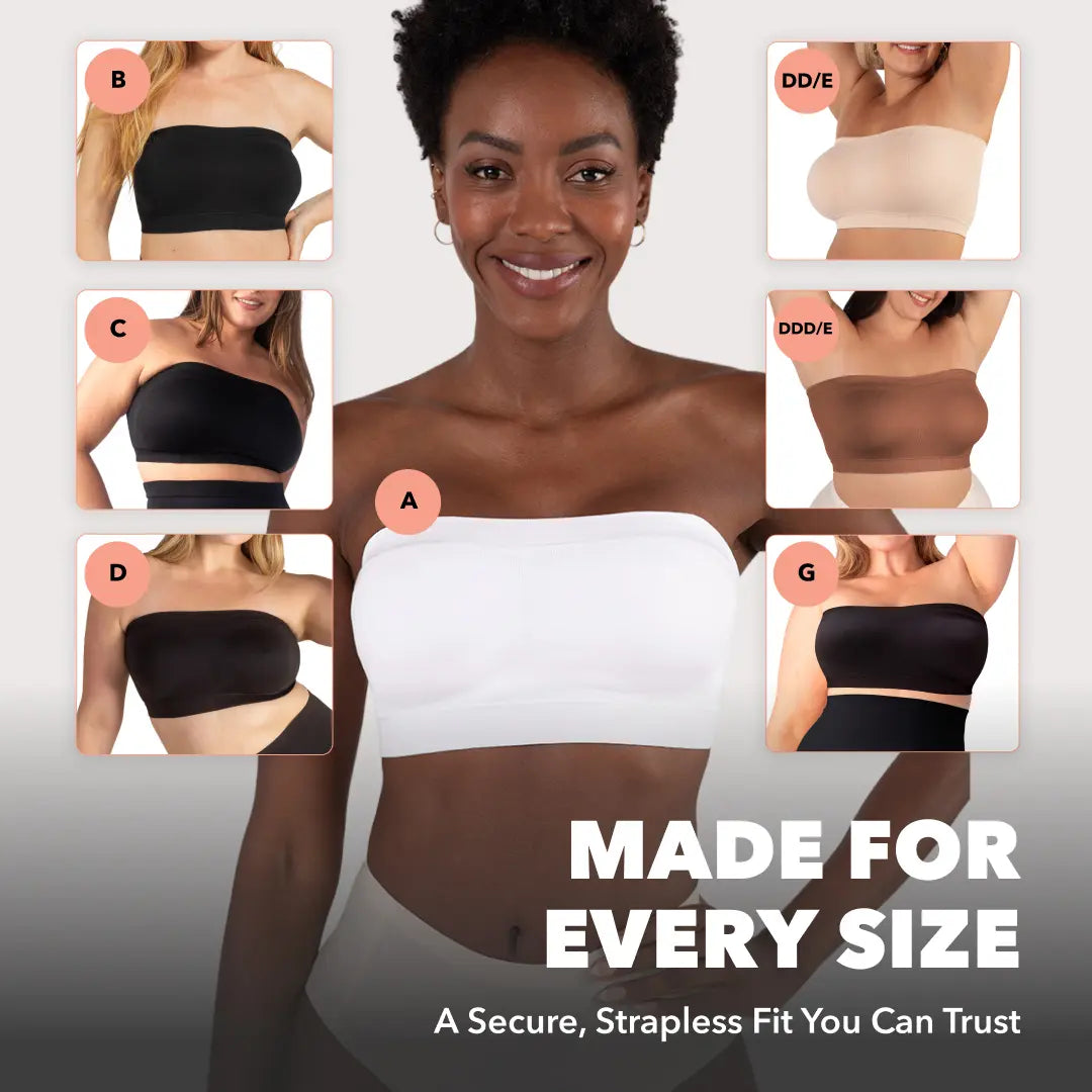 🌸👙 Verwandelbarer trägerloser Bandeau-BH – 2-in-1: mit oder ohne Träger, jetzt 50% Rabatt