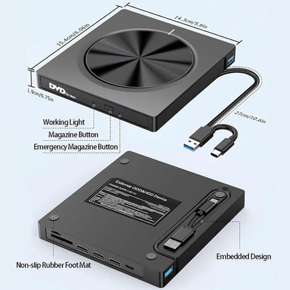 💘 Valentinstagsangebot: 50% Rabatt!💿 USB-Externes CD/DVD-Laufwerk – Plug & Play für alte Fotos, Musik & Dateien (ohne Laufwerk am Laptop?) ✨