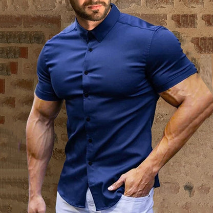 🌞Frühlingserwachen: 50% Rabatt!✨ Herren Hemden mit Knopfleiste – Ohne Bügeln – Knitterfrei, Atmungsaktiv & Perfekte Passform 👕