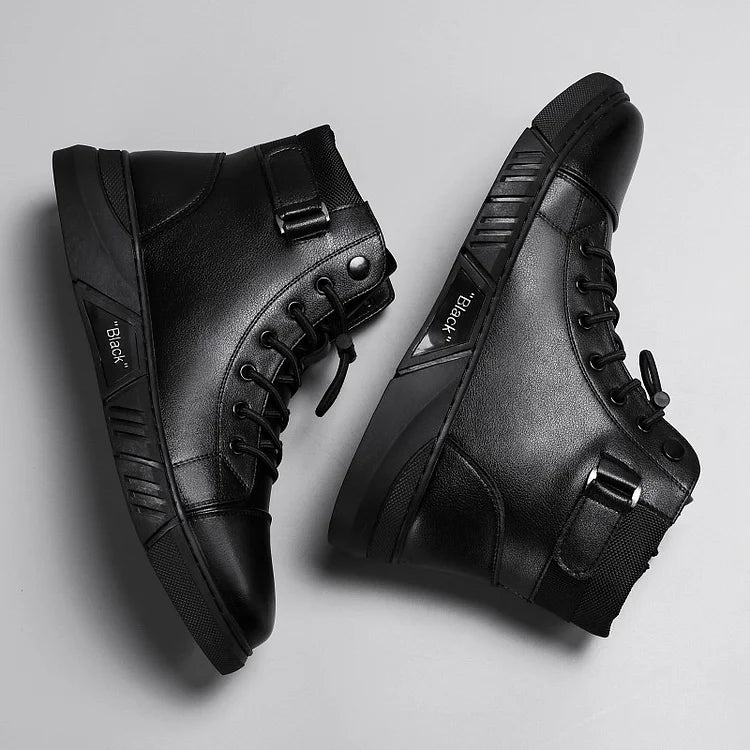Herren lässige vielseitige echte Lederstiefel