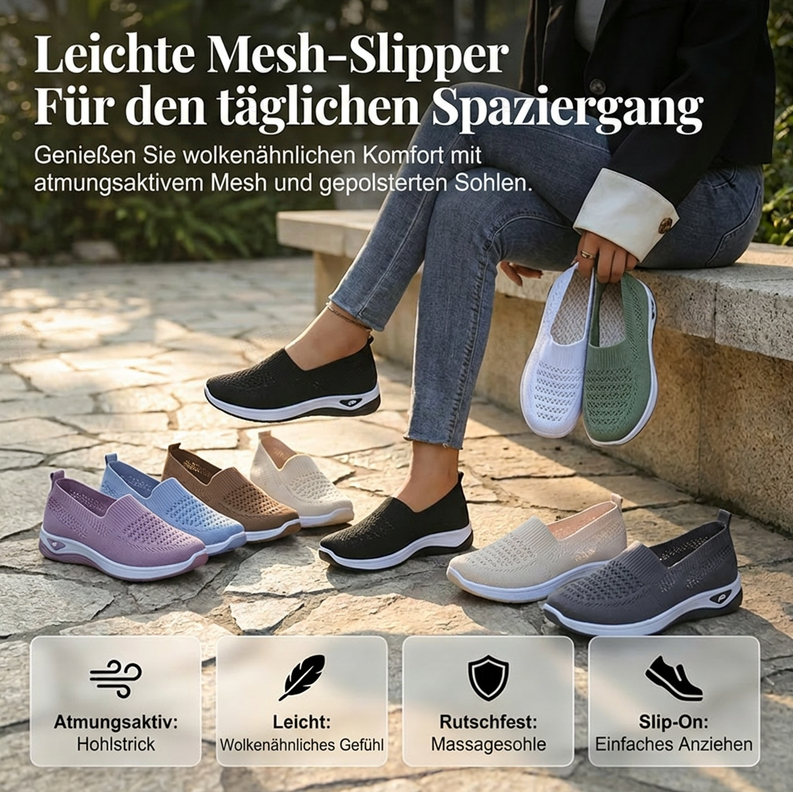 👟 60% RABATT! 🌬️ Atmungsaktive Mesh-Slipper für Damen – Leicht, flexibel & perfekt für Zuhause und Freizeit ✨