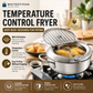 🍤 Nur für kurze Zeit: 50 % Rabatt! ⚡ Tempura-Fritteuse aus Edelstahl 201 – mit Thermometer, Abtropfgitter und tiefem Korpus ✨