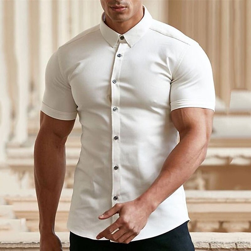 🌞Frühlingserwachen: 50% Rabatt!✨ Herren Hemden mit Knopfleiste – Ohne Bügeln – Knitterfrei, Atmungsaktiv & Perfekte Passform 👕