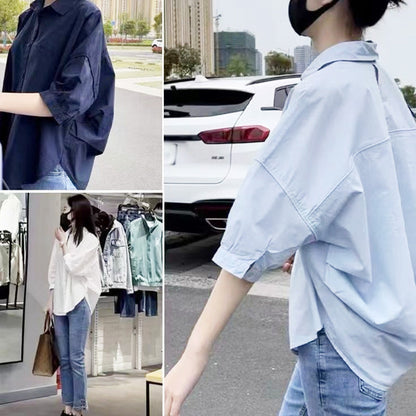 Damen Loose Fit Klassisches Hemd