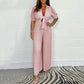 Einfarbiger Plissee-Jumpsuit für Damen💛💛