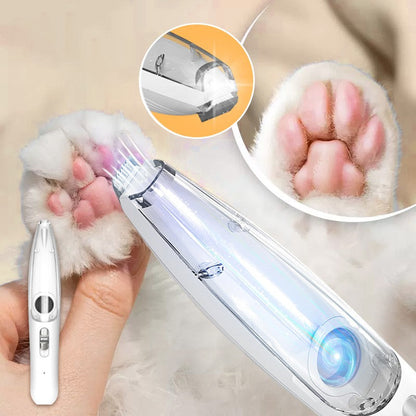 🐾✨ Kabelloser Tierhaartrimmer mit LED-Licht – Wiederaufladbarer Trimmer mit 2 Geschwindigkeitsstufen für Hunde und Katzen