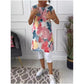 💕55%  RABATT - Lockeres knielanges Kleid mit Schmetterlingsdruck