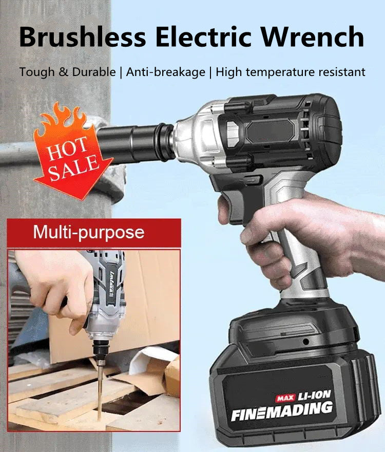 🌞Frühlingserwachen: 50% Rabatt!🔧 Hochleistungs-Bürstenloser Akku-Schlagschrauber | 50V Hochleistungsmotor & 18650 Lithium-Akku | Vielseitig für Kfz & Bau