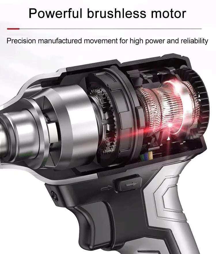 🌞Frühlingserwachen: 50% Rabatt!🔧 Hochleistungs-Bürstenloser Akku-Schlagschrauber | 50V Hochleistungsmotor & 18650 Lithium-Akku | Vielseitig für Kfz & Bau