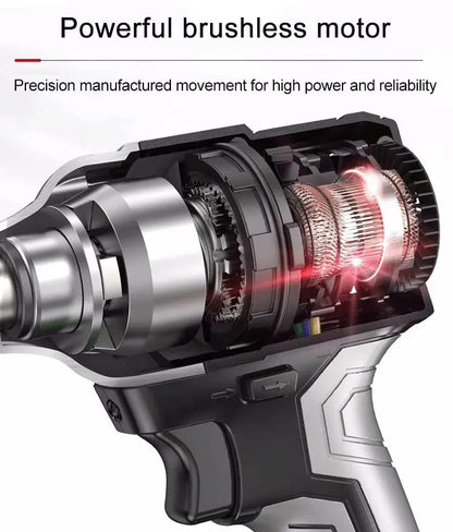 🌞Frühlingserwachen: 50% Rabatt!🔧 Hochleistungs-Bürstenloser Akku-Schlagschrauber | 50V Hochleistungsmotor & 18650 Lithium-Akku | Vielseitig für Kfz & Bau