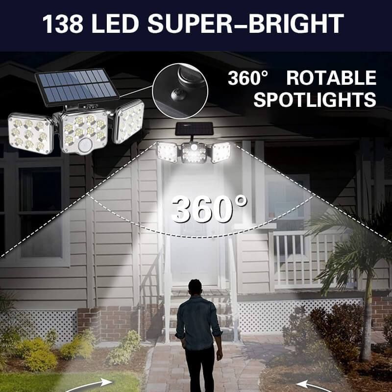 💥NUR HEUTE 50 % RABATT⏰BEEILEN SIE SICH!🔥Dreifache LED-Solar-Wandleuchte