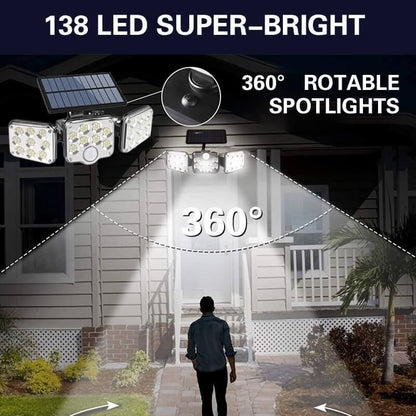 💥NUR HEUTE 50 % RABATT⏰BEEILEN SIE SICH!🔥Dreifache LED-Solar-Wandleuchte