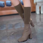 ✨SCHNÄPPCHEN 49% - Modische Stretch-Strickstiefel mit hohem Blockabsatz für Damen