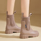 Wasserdichte rutschfeste mittelhohe Stiefel mit dicker Sohle