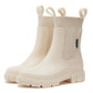 Wasserdichte rutschfeste mittelhohe Stiefel mit dicker Sohle
