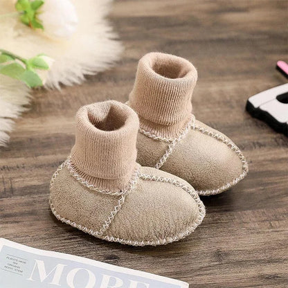 🌈Mehrere Farben - 👶Warmes Fell Baby Socken Schuhe