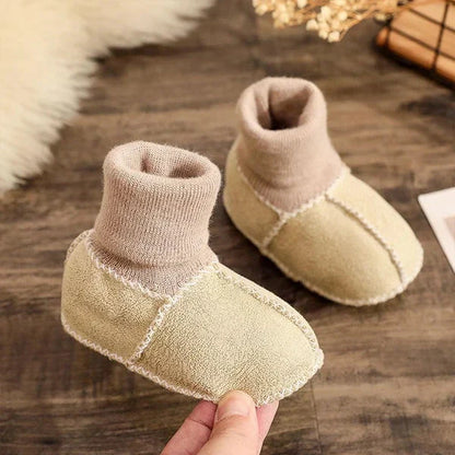 🌈Mehrere Farben - 👶Warmes Fell Baby Socken Schuhe