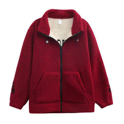 🍂Damen Stehkragen Fluff Jacket