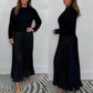 Elegante und stilvolle Faltenkleider mit Rundhalsausschnitt für Damen