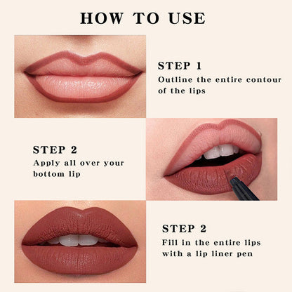 ✨🔥Kaufen Sie 2 und erhalten Sie 1 gratis💄MCo@Flüssiger LipLiner--Lang anhaltend wasserdicht 24 Stunden