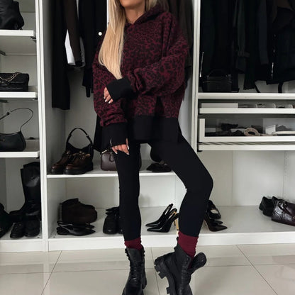 🎅Weihnachtsvorverkauf🎁 Oversize-Hoodie und Leggings-Set für Damen