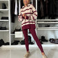 🎅Weihnachtsvorverkauf🎁 Oversize-Hoodie und Leggings-Set für Damen