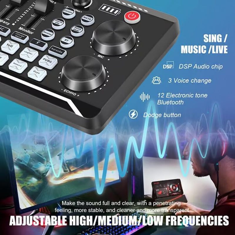 🎉 Neujahrsgeschenk – 50% RABATT!🎙️Live-Streaming Audio-Set (mit Mikrofon): Professionelle Klangqualität – Einfach zu bedienen für Streamer!