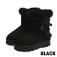 Damen Plüsch Schleife Klassischer Absatz Schneestiefel