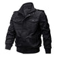 Herren Militärjacke mit Stehkragen und Reißverschluss