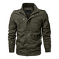 Herren Militärjacke mit Stehkragen und Reißverschluss