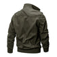 Herren Militärjacke mit Stehkragen und Reißverschluss