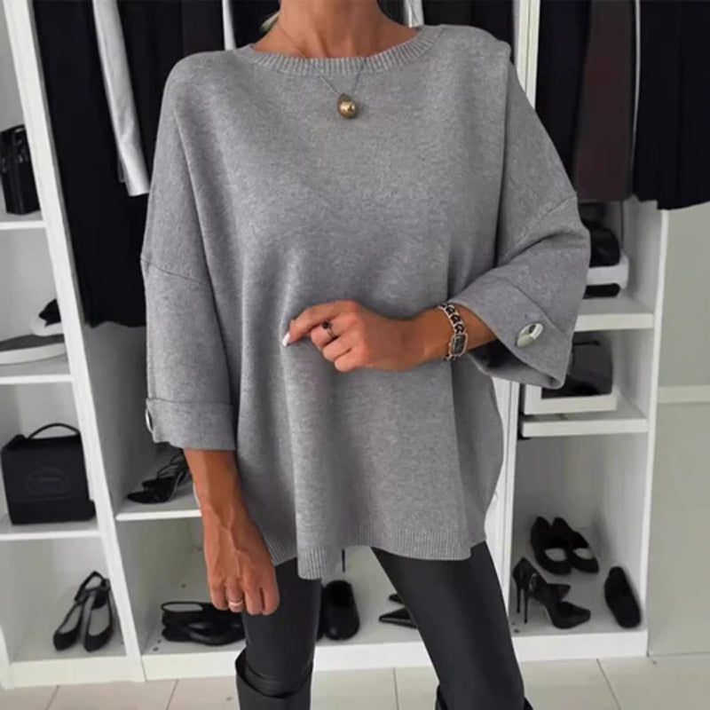 👚HEISSER VERKAUF 50%  - Klassisches, einfarbiges Strickoberteil für Damen