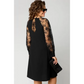 🌞Frühlingserwachen: 50% Rabatt!!👗 Damen Spitzen-Patchwork-Kleid: Langärmelig & Knielang – Elegant für Tag & Abend