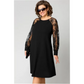 🌞Frühlingserwachen: 50% Rabatt!!👗 Damen Spitzen-Patchwork-Kleid: Langärmelig & Knielang – Elegant für Tag & Abend