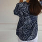 🌞Frühlingserwachen: 50% Rabatt!🌸Boho-Eleganz: Florale Tunika-Bluse mit funkelnden Pailletten & Krempelärmeln