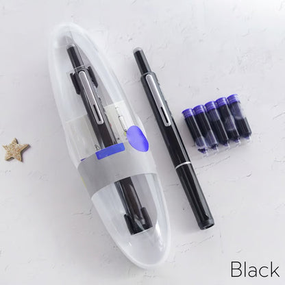 🎁 Beste Geschenkidee - Verbessern Sie Ihr Schreiben!🔥Füllfederhalter mit Druckknopf