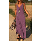 🌞Frühlingserwachen: 50% Rabatt!👗 Damen Maxi-Cami-Kleid mit V-Ausschnitt: Fließend, atmungsaktiv & vielseitig für Sommer, Partys & formelle Anlässe