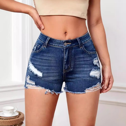 🌞Frühlingserwachen: 50% Rabatt!🏖️High-Waist Denim Shorts "Curve-Chic": Super-Stretch & Vintage-Look