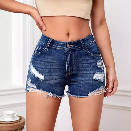 🌞Frühlingserwachen: 50% Rabatt!🏖️High-Waist Denim Shorts "Curve-Chic": Super-Stretch & Vintage-Look