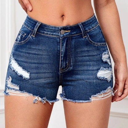 🌞Frühlingserwachen: 50% Rabatt!🏖️High-Waist Denim Shorts "Curve-Chic": Super-Stretch & Vintage-Look